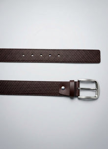 Classic Leather Belt with Contrast Stitching