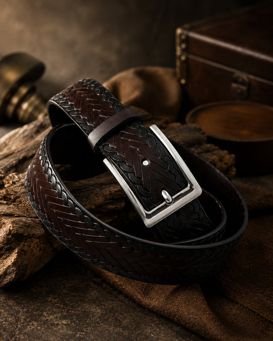 Diamond Crosshatch Embossed Belt