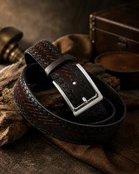 Diamond Crosshatch Embossed Belt