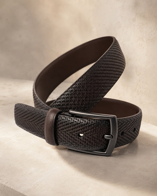 Diamond Crosshatch Embossed Belt