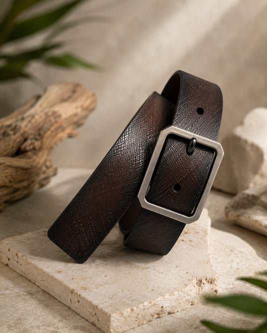 Diamond Crosshatch Embossed Belt