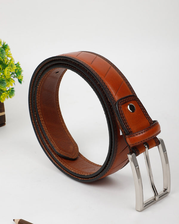 Slant Panel Pattern Belt