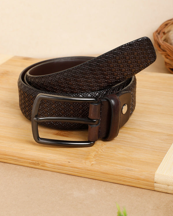 Diamond Crosshatch Embossed Belt