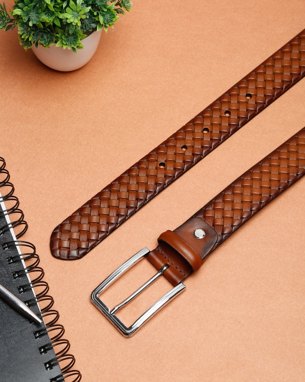 Basket Weave Crafted Leather Belt