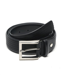 Premium Herringbone Texture Leather Belt