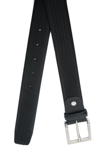 Premium Herringbone Texture Leather Belt