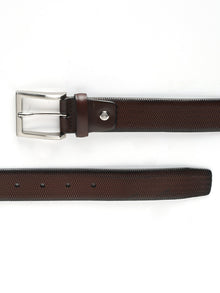 Premium Herringbone Texture Leather Belt
