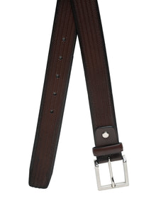 Premium Herringbone Texture Leather Belt