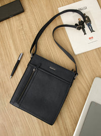 MIlled Leather Men Sling Bag SGM-601 Black