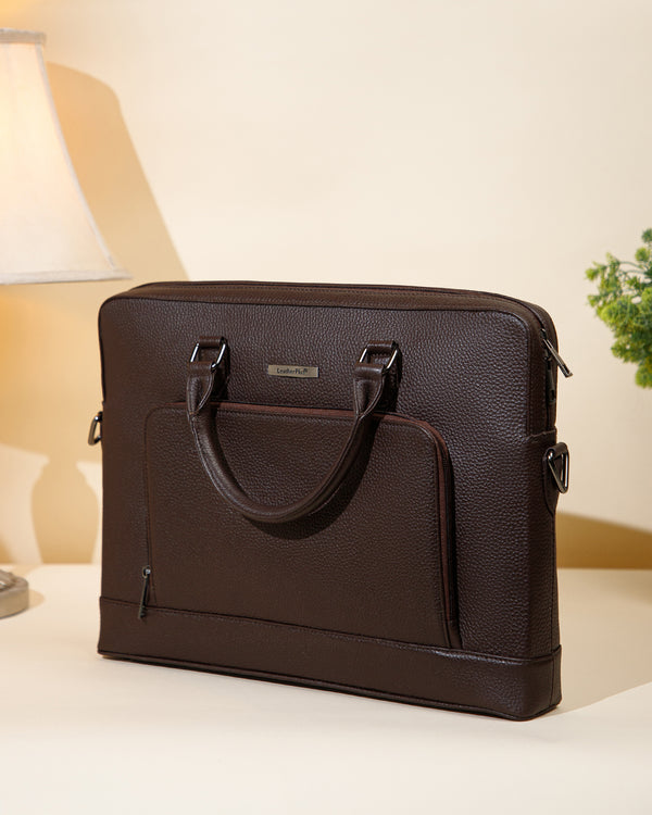 Sleek Leather Laptop Bag