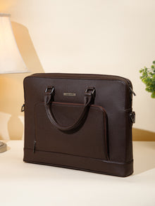 Sleek Leather Laptop Bag