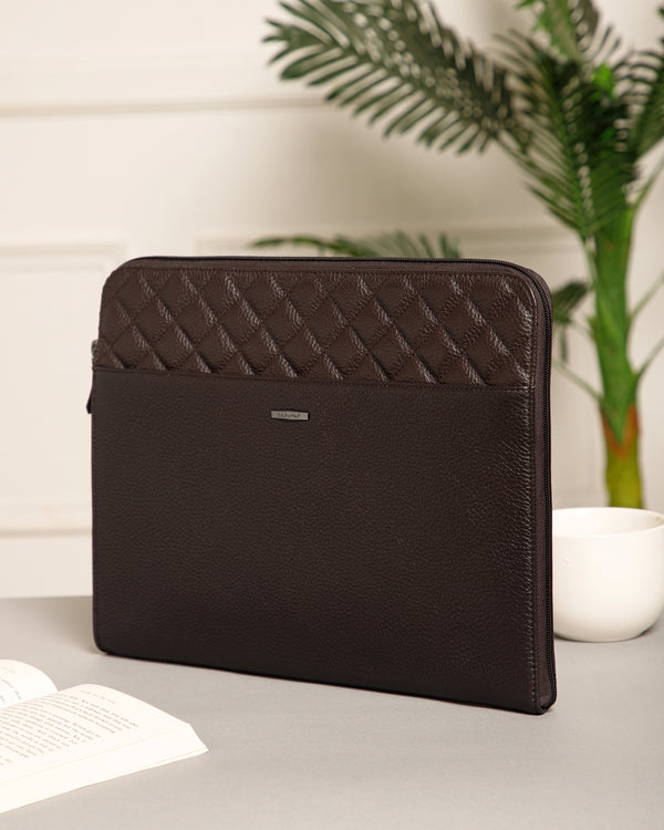 Quilted Leather Laptop Sleeve