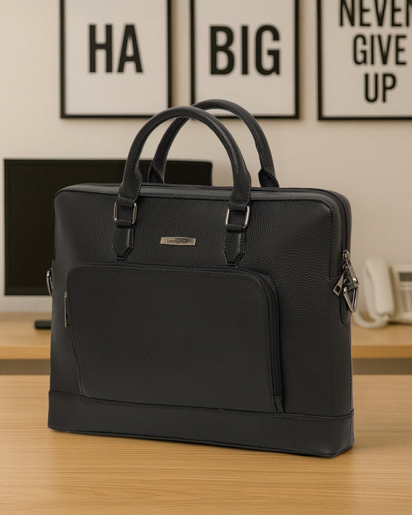 Sleek Leather Laptop Bag