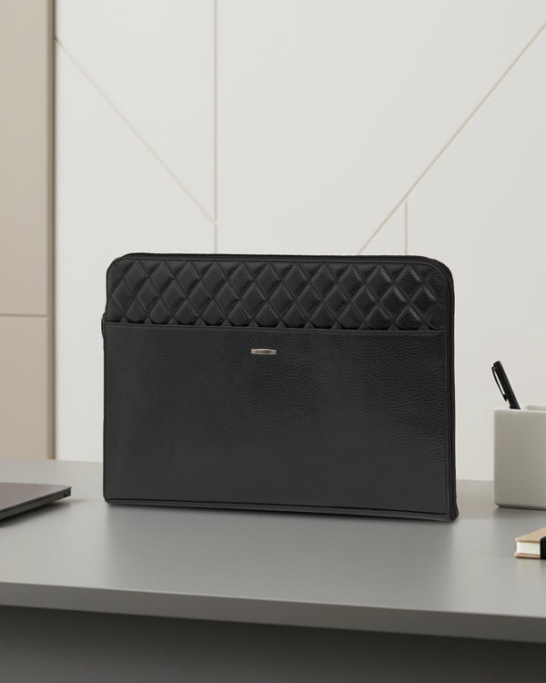 Quilted Leather Laptop Sleeve