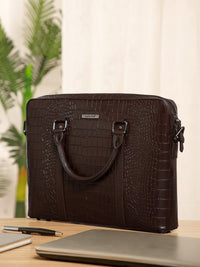 Croco Leather Laptop Bag LT14-5002