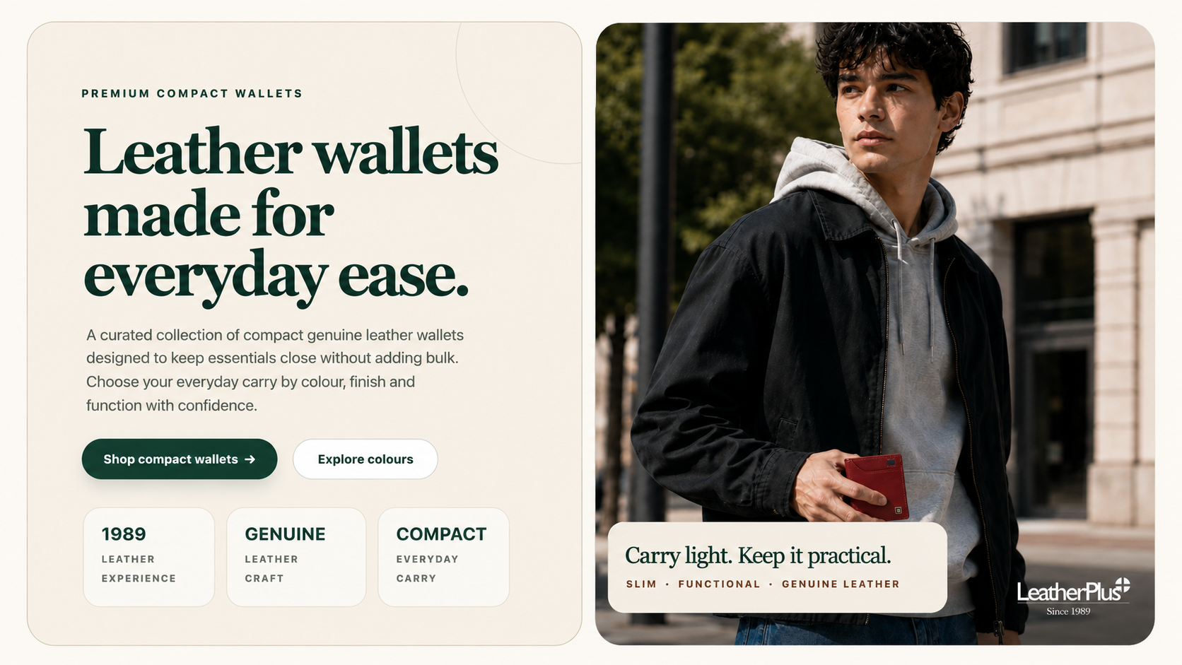 Compact Leather Wallet