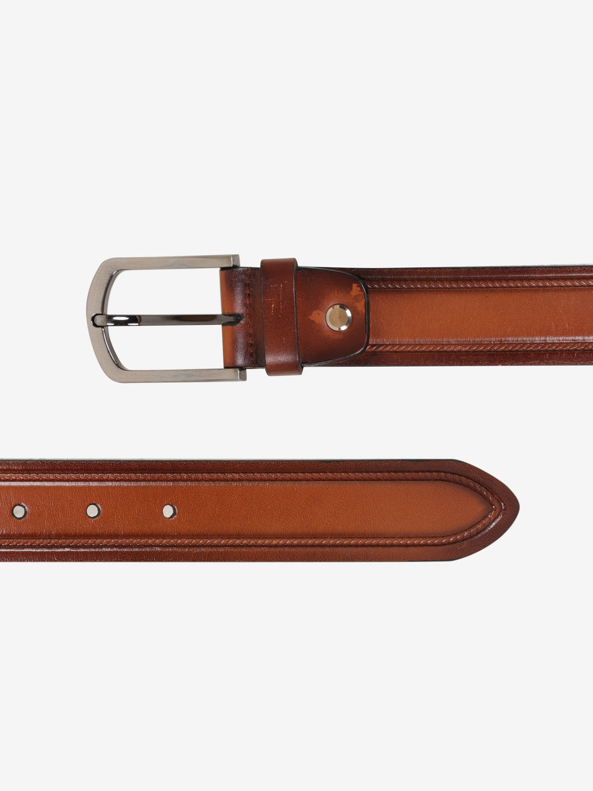 Center Groove Formal Leather Men