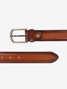 Center Groove Formal Leather Men