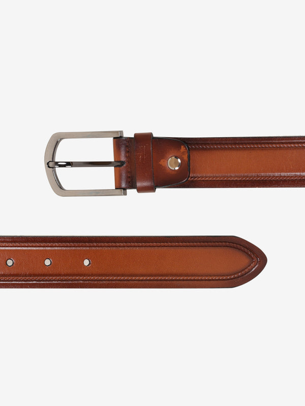 Center Groove Formal Leather Men