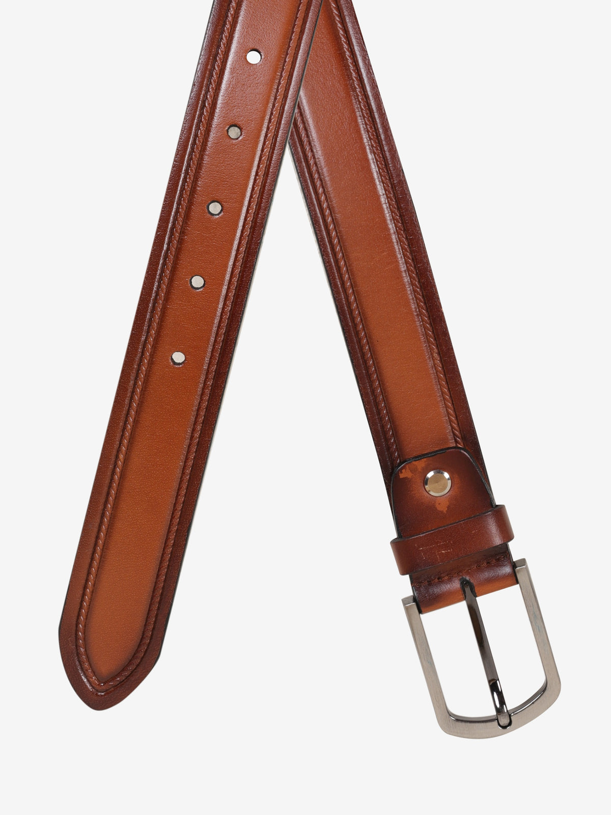 Center Groove Formal Leather Men