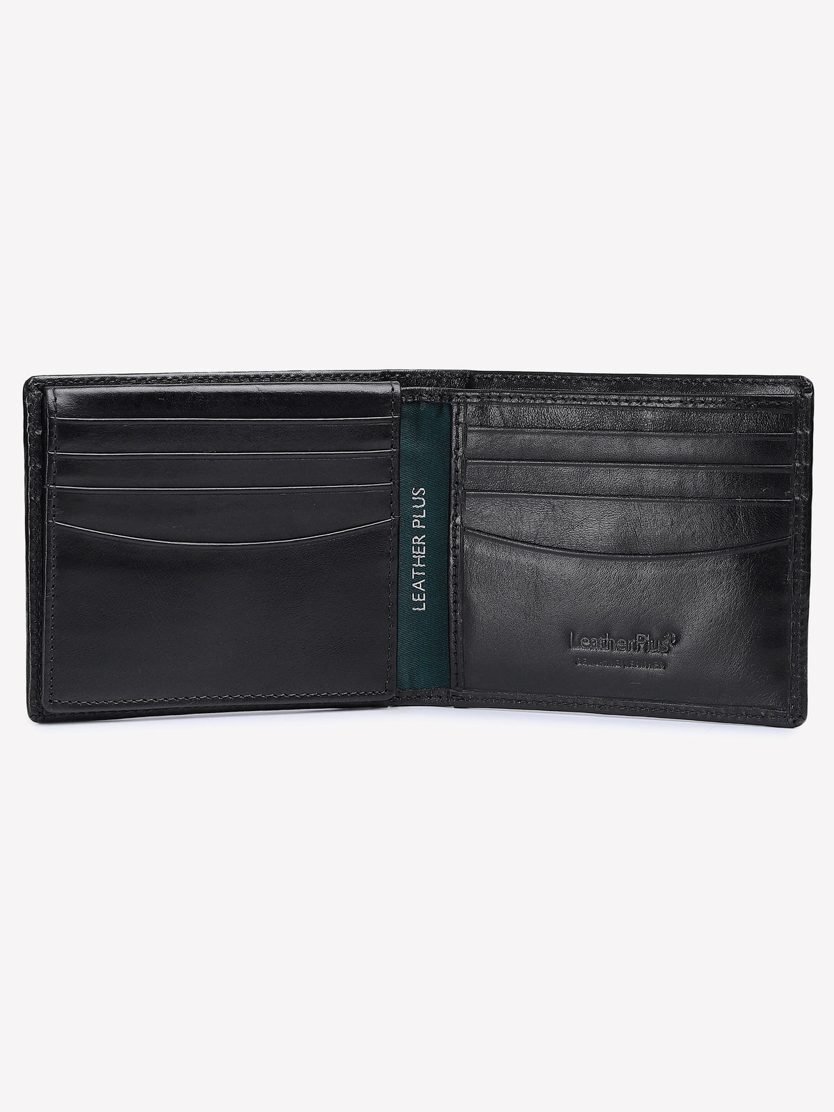 Ornate-Texture Leather Wallet