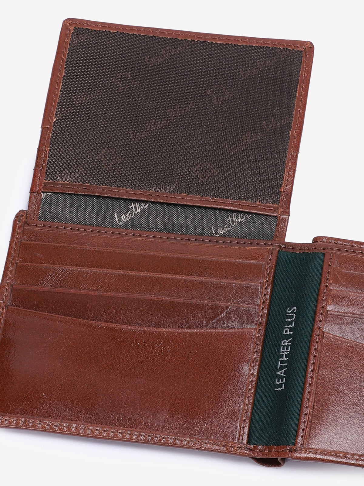 Ornate-Texture Leather Wallet