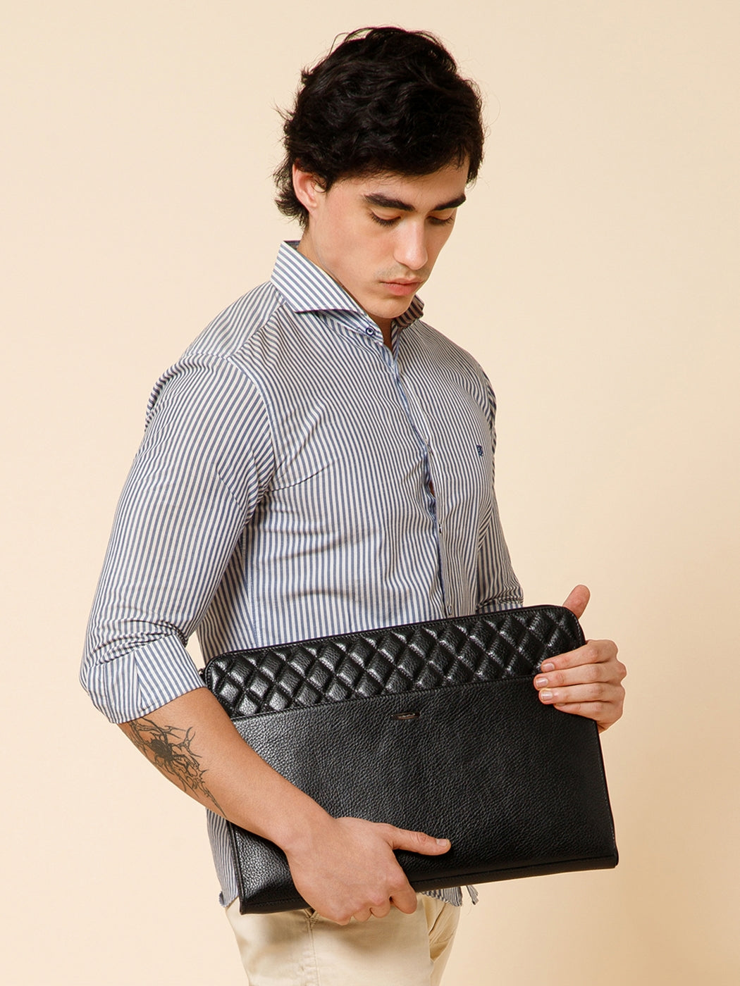 Quilted Leather Laptop Sleeve