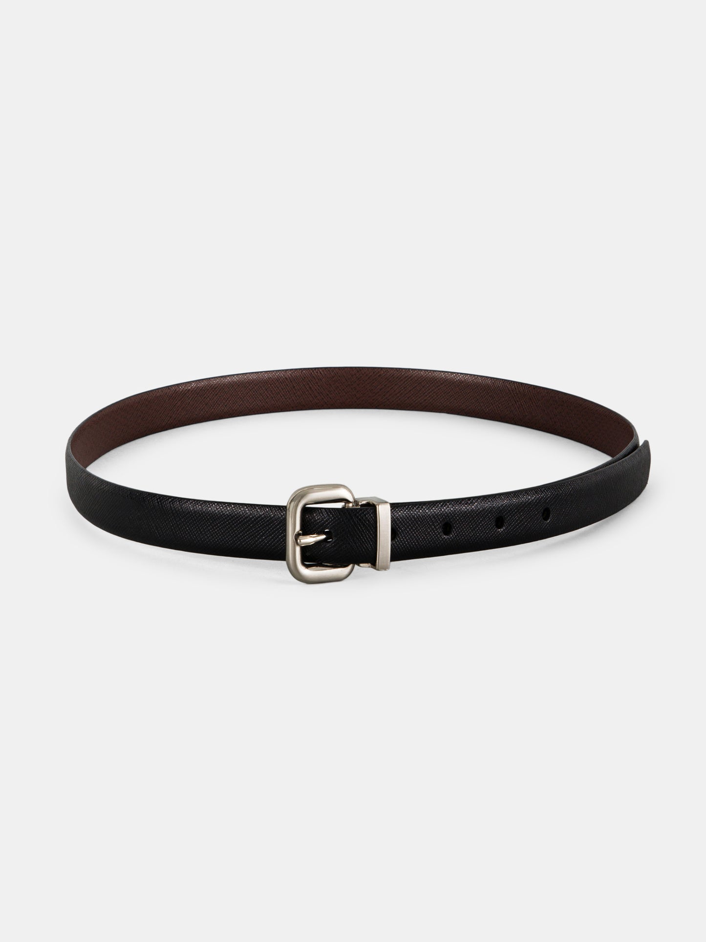 Saffiano Ladies Belt LBSB-2257 BN Black