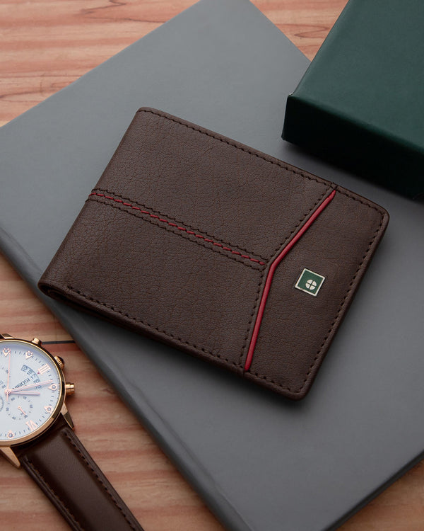 Geometric Leather Wallet