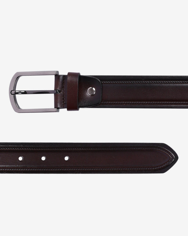 Center Groove Formal Leather Men