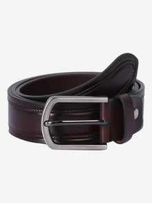 Center Groove Formal Leather Men