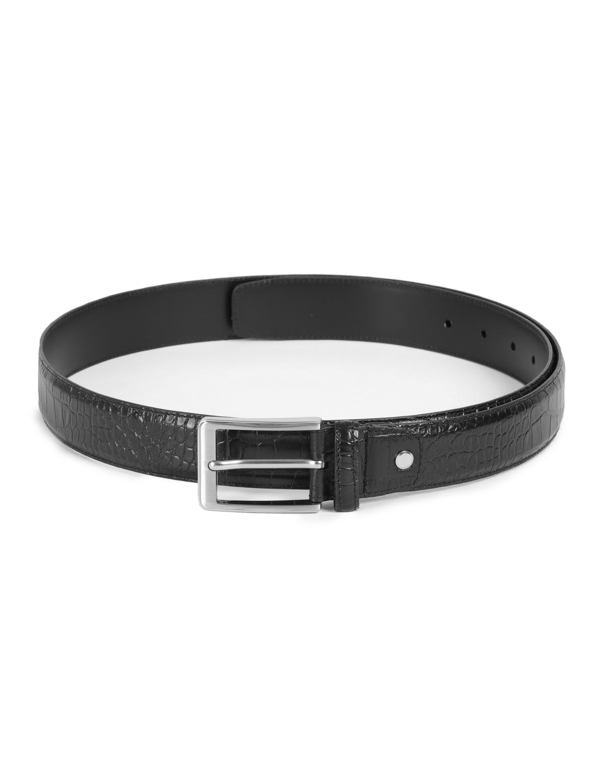 Croc-Embossed Belt & Wallet Gift Set