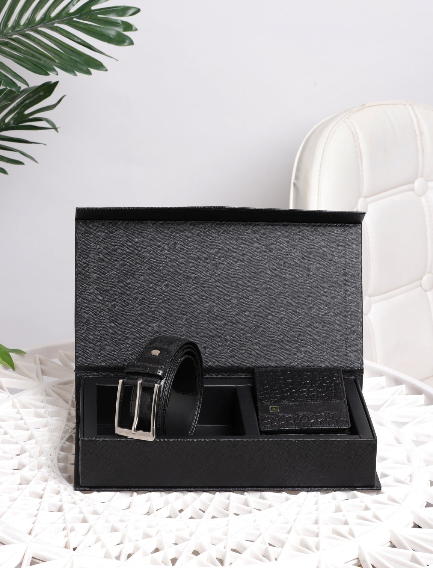 Gift Set Belt & Wallet GWCR-8001 Black
