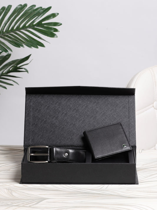 Gift Set Belt & Wallet GWER-1002 Black
