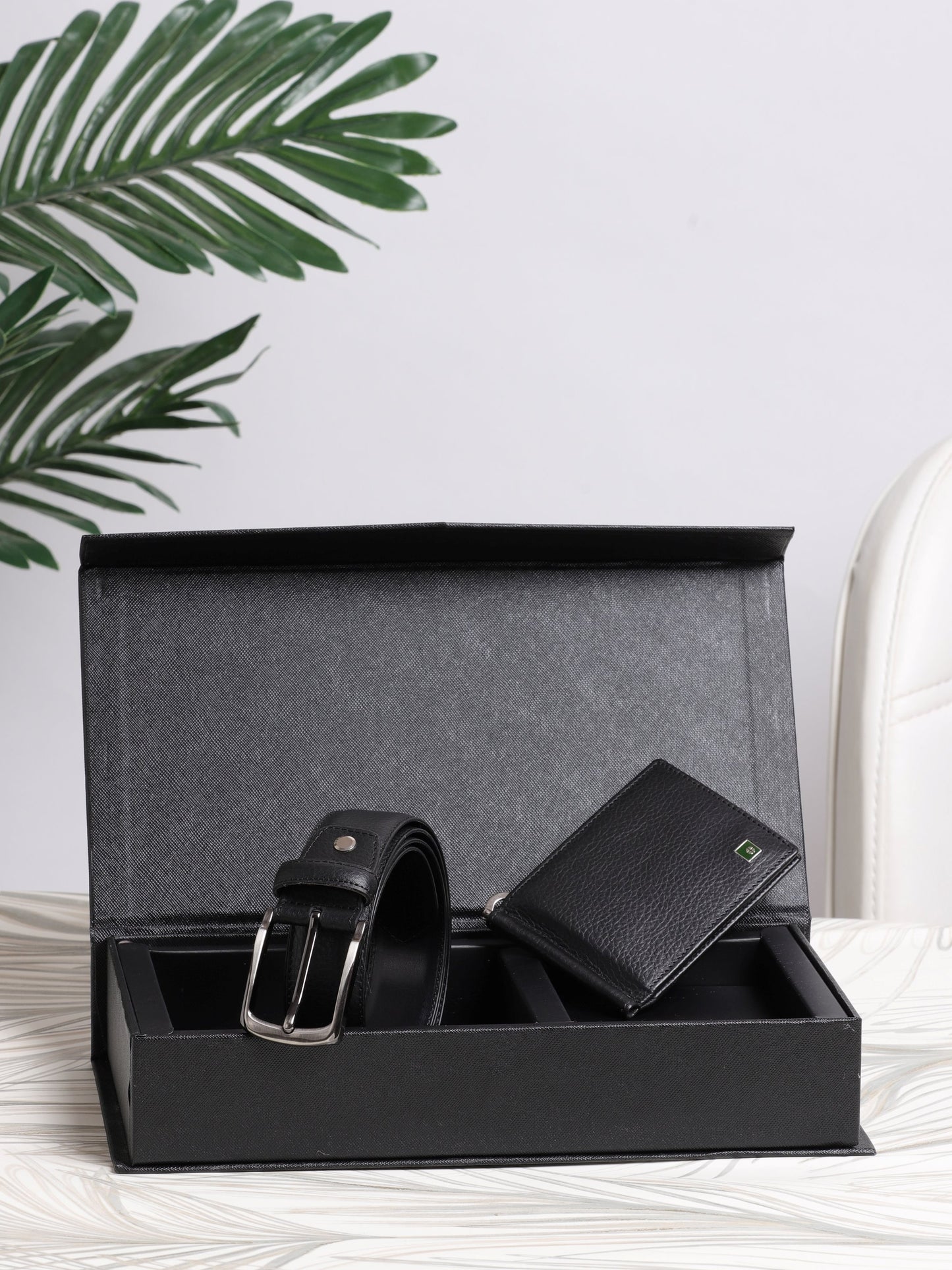 Gift Set Belt & Wallet GWET-1001 Black