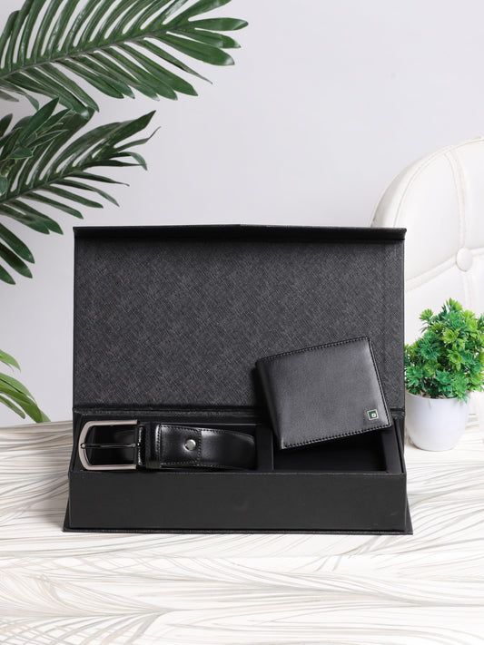 Gift Set Belt & Wallet GWET-2001 Black