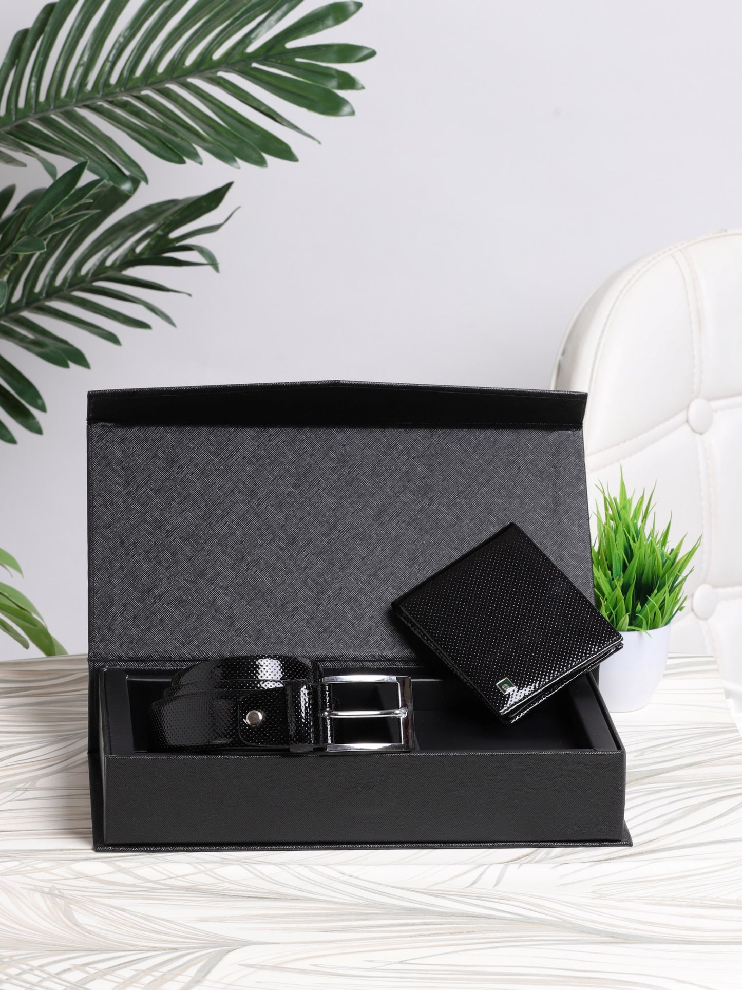 Gift Set Belt & Wallet GWCR-7001 Black
