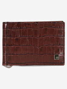 Croc-Embossed Leather Wallet