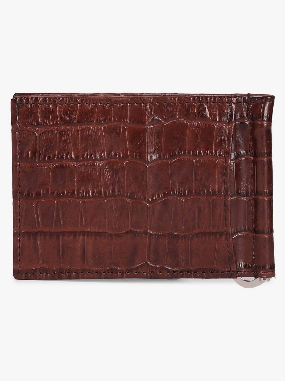 Croc-Embossed Leather Wallet