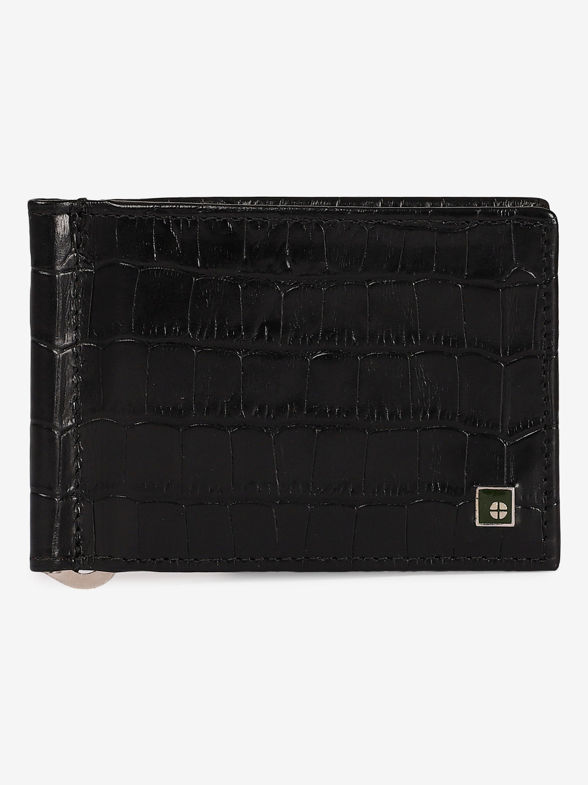 Croc-Embossed Leather Wallet