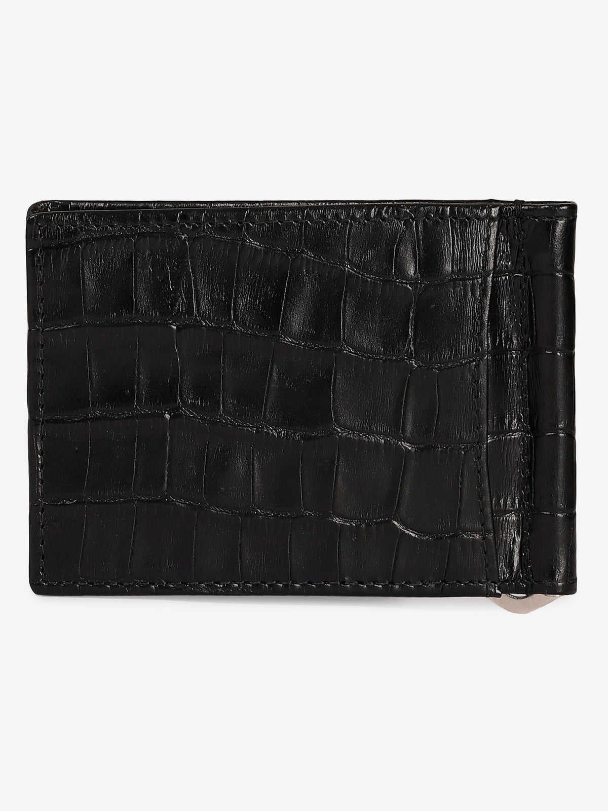 Croc-Embossed Leather Wallet