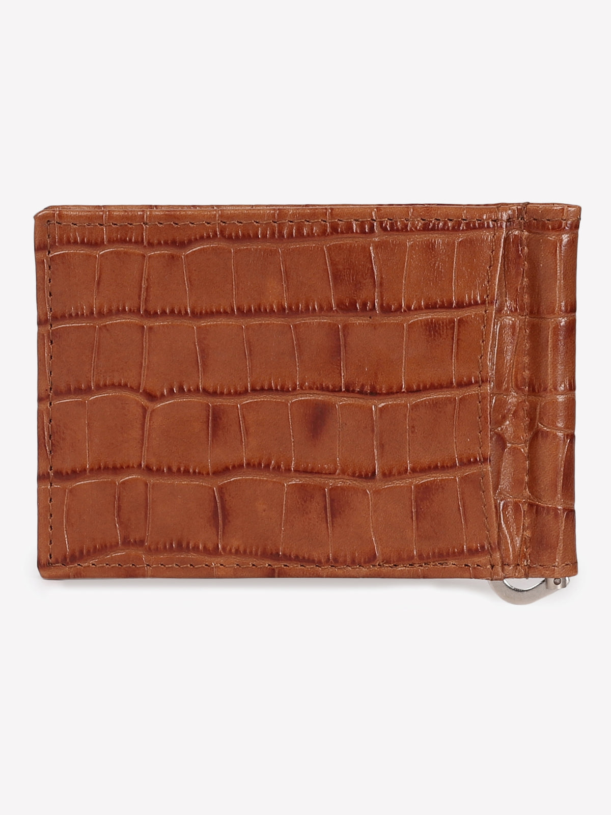 Croc-Embossed Leather Wallet