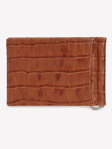 Croc-Embossed Leather Wallet