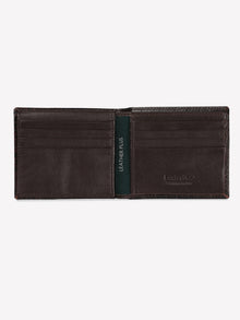 Croc-Panel Leather Wallet