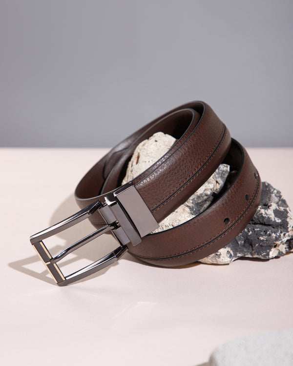 Signature Reversible Leather Belt