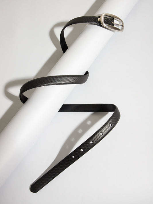 Center-Pin Buckle Ladies Belt LBSB-2215 BN Black