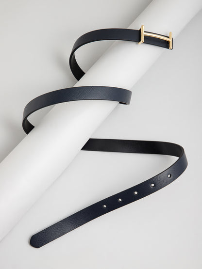 Slim Ladies Belt LBSB-1031 G Navy