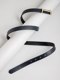 Slim Ladies Belt LBSB-1031 G Navy