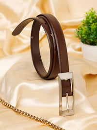 Striped Pattern Ladies Belt LBSB-2228 BN Brown