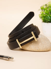 Saffiano Ladies Belt LBSB-2266 G Black